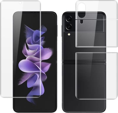 Screenprotector Geschikt voor Samsung Galaxy Z Flip 4 / 3 - Voor- en Achterzijde