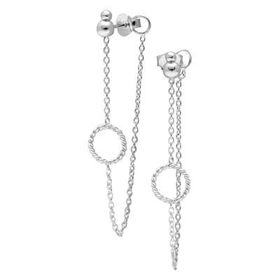WeLoveSilver - zilveren oorstekers - gedraaide cirkels - hypoallergeen