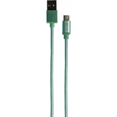 Câble de données Grixx - Micro USB vers USB, Tressé, Longueur 1m - Vert