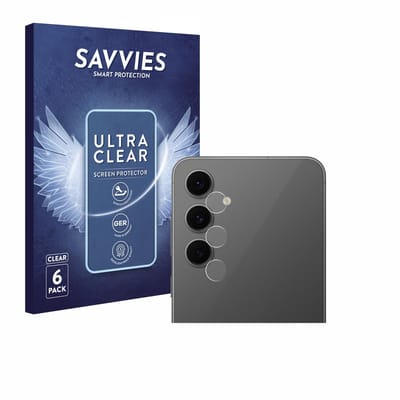 Savvies - Screenprotector voor Samsung Galaxy S24 FE (ALLEEN Camera Lens) - Folie Beschermfolie transparant 6 Stuks