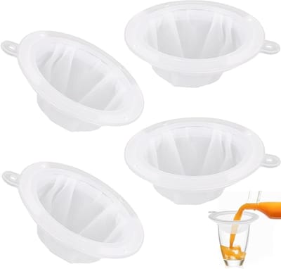 Set van 4 Nylon Fijnmazige Filters voor Voedsel, Wijn en Koffie - Ideaal voor Sap, Melk en Haarfiltering
