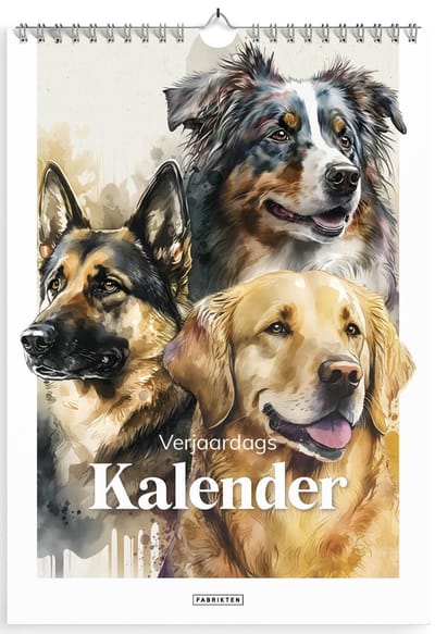 Fabrikten Verjaardagskalender Honden - A4 - Hondenrassen