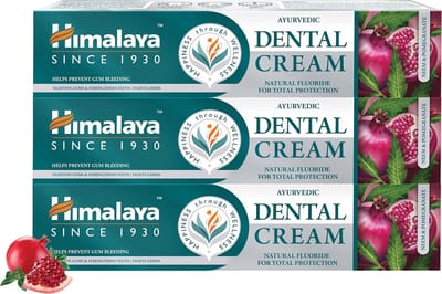 Himalaya Ayuverdic Neem & Pommegranate Tandpasta - 3 x 100g - Bevat 9 Kruiden en Natuurlijke Calcium Fluoride - Glutenvrij - Tandpasta Voordeelverpakking