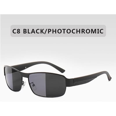 Lunettes de soleil polarisées Homme Aluminium Magnésium Conduite Lunettes de soleil Rétro Rectangle Nuances Pour Homme Oculos masculino Mâle Polarized white