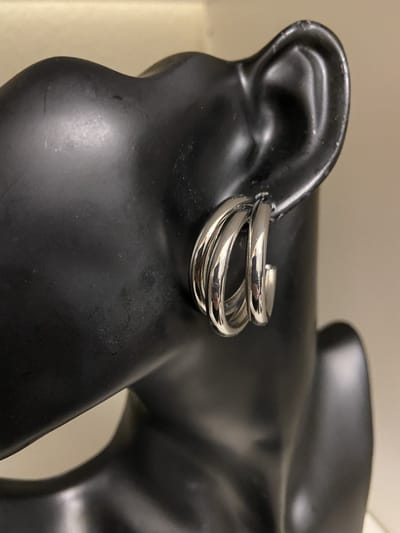 Gelaagde open hoepel oorbellen zilverkleurig | | Make up | Parfum | Moederdag | Verjaardagscadeau| Cadeautje| Valentijnsdag| Kado | sieraden | vaderdag | oorbellen | oorsieraden