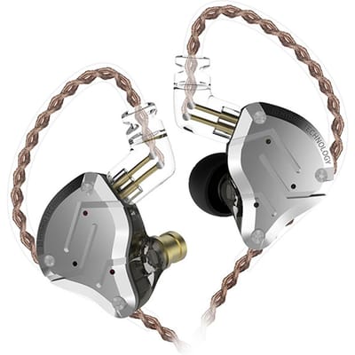 KZ ZS10 Pro 3.5mm filaire écouteurs intra-auriculaires 1DD + 4BA hybride HiFi musique écouteur sport casque 2pin No Mic noir