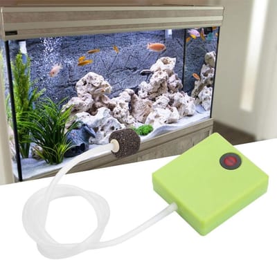 Draagbare Aquarium Luchtpomp en Filter, Droog en Accu-Aangedreven, Ideaal voor Zuurstof en Luchtstenen in Aquaria