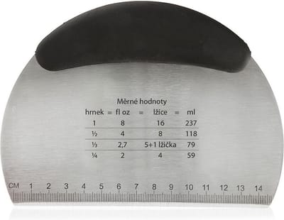 Deegschraper Edelstaal 16 cm - Deegsteker - Deegsnijder - Deegkrabber - Gladstrijker - Keukenschraper
