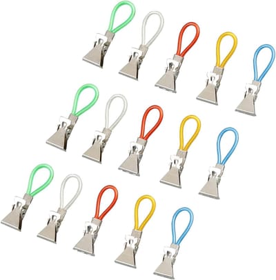 Dailygoods - 15 Stuks Kleurrijke Metalen Clips voor Theedoeken en Handdoeken - Multifunctionele Handdoekclips