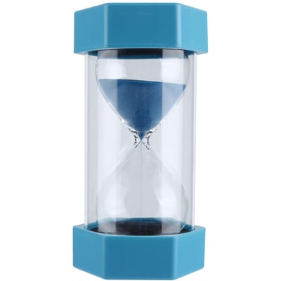 Zeshoekige Zandloper Zandtimer 30 Minuten Timer Klok voor Klaslokaal Thuis Kantoor Keuken Gebruik Blauw