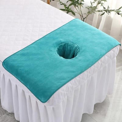 40*80cm Verdikte Beauty SPA Massagetafel Bekleding Gezichtshanddoek Met Gat Bed Bandana