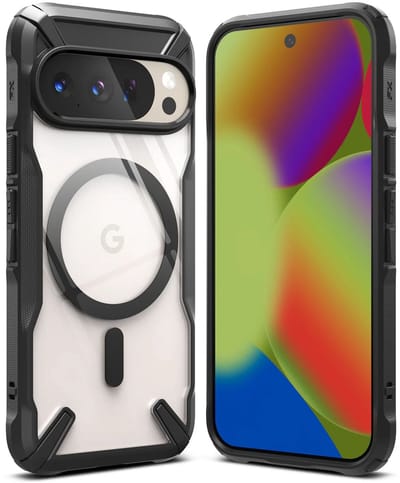 Ringke Hoesje Geschikt voor Google Pixel 10 / 10 Pro | Fusion X Magnetic | Compatibel met MagSafe / Qi2 | Back Cover met Magneet | Militaire Standaard | Zwart