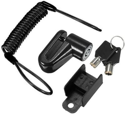 Fietsslot Schijfrem - Antidiefstal Slot - Fiets Beveiligen - Flexibel en Handig - 55x45x25mm - Zwart