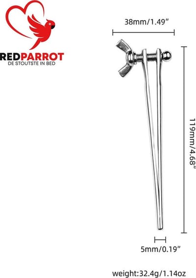 Verstelbare penis plug - Penisstaaf - Dilator - BDSM - RVS - 119mm - Extra grote variant