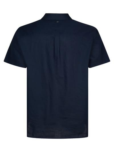 Petrol Industries - Heren Plus Size Effen overhemd met korte mouwen Baja1000 - Blauw - Maat 6XL