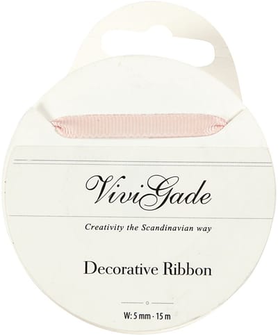 Decoratie lint, B: 6 mm, lichtrood, 15 m/ 1 rol