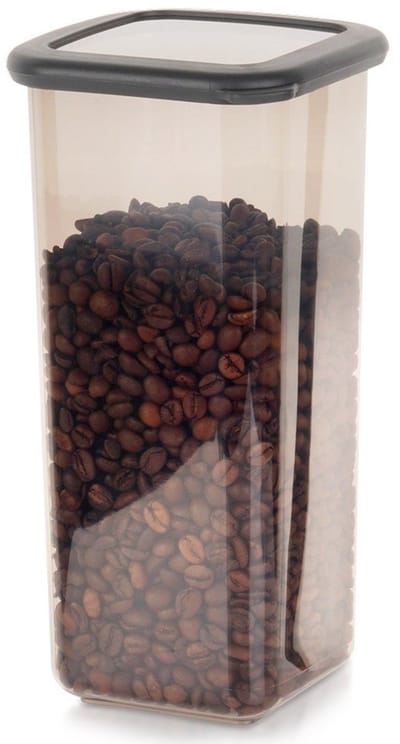 Excellent Houseware - Voorraadbus - Voorraadpot 1.6L - Stapelbaar - Transparant Rookgrijs - Vaatwasserbestendig
