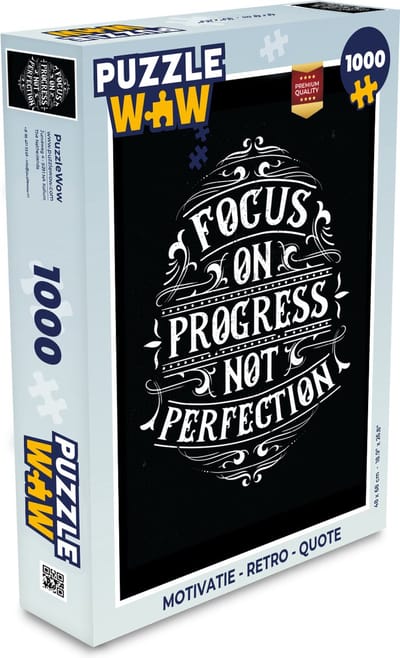 Puzzel Motivatie - Retro - Quote - Legpuzzel - Puzzel 1000 stukjes volwassenen