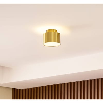 Lindby LED spot Nivoria, 11 x 9 cm, goudkleurig, metaal