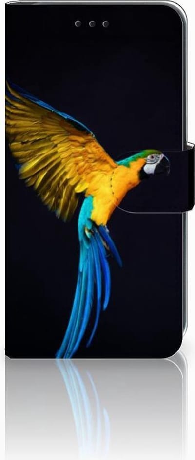 Boekhoesje voor Xiaomi Mi A2 Lite Telefoonhoesje met Pasjes Papegaai
