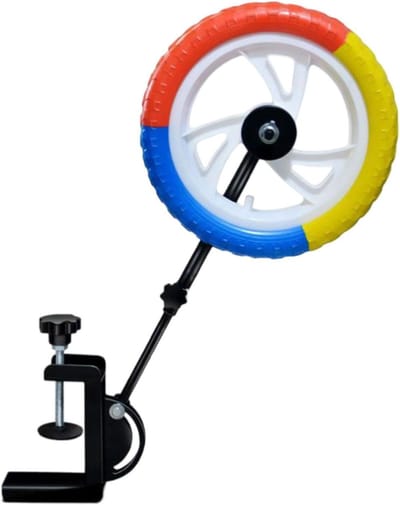 Pong Bal Trainer - Tafeltennis Oefenapparaat - Vaardigheden Verbeteren - In hoogte Verstelbaar - Wiel Diameter 27cm - Meerkleurig
