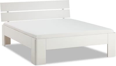 B Bright Fresh 450 Bed met Hoofdbord 120 x 210 cm - Bedframe Wit - Bedombouw - Instaphoogte: 45cm - Tweepersoonsbedden