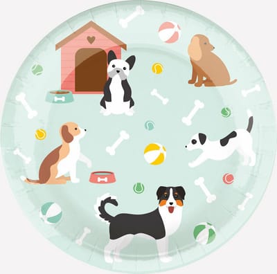 Papieren bordjes hond My Little Day - dog - 22 centimeter - 8 bordjes - themafeest