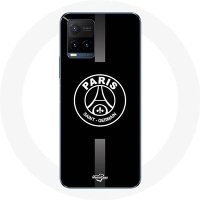 Coque - MANIACASE - Vivo y21s 2021 - PSG Logo Jordan - Souple - Sportif - Gris/Noir gris