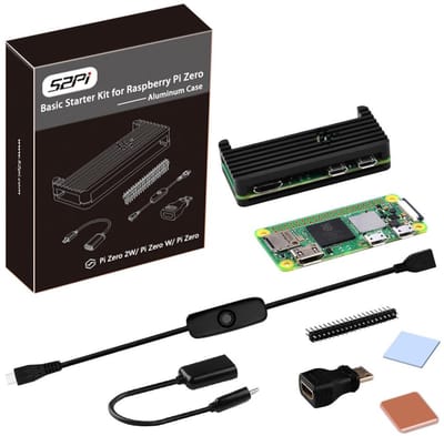 Dailygoody - Raspberry Pi Zero 2 W Starter Kit - Raspberry Pi Kit - Inclusief behuizing - Compact formaat - Perfect voor hobbyisten - Eenvoudig aan te...