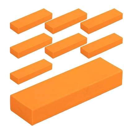 Vlekkenverwijderaar Set - Krassen Verwijderen - Metaal Reinigen - Flexibel Rubber - 8 Stuks - Grijs