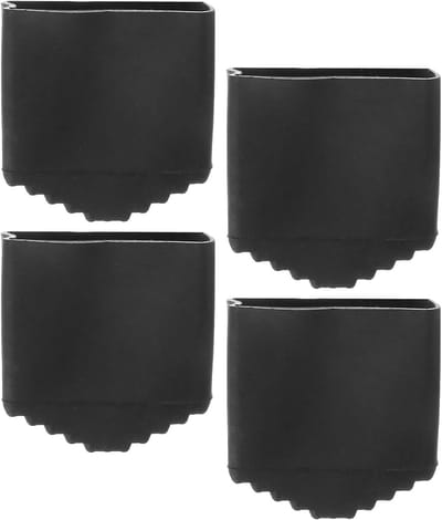 Ladderpootkussens - Laddervoetbeschermers Rubberen Voetjes - Ladder Stabiliseren - Extra Slijtvast - 4.30X4.30X2.30CM - Zwart