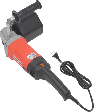 Oppervlakte Satijnmachine - Borstelslijper Metaal - Oppervlakte Renoveren - 8 Instelbare Snelheden - 10x12 cm Rol - Zwart Oranje