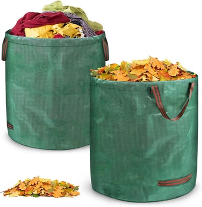Groene Tuinzakken Set - 2-delige Opvouwbare en Waterdichte Bladzakken voor Tuinafval, 272 Liter