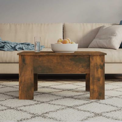 vidaXL - Salontafel - 79x49x41 - cm - bewerkt - hout - gerookt - eikenkleurig
