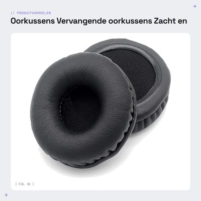 Dailygoods- Oorkussens Vervangend - 100 mm Ronde Oorkussens - Kunstleer/Traagschuim - Zacht/Duurzaam - Geschikt voor Hoofdtelefoon - Verbeterde Ruisonderdrukking