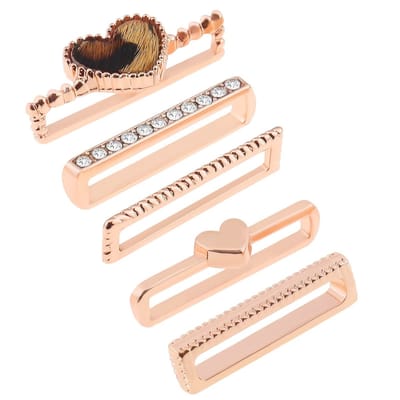 Dailygoody - EMSea Horlogeband - Decoratieve Ringen - Charmante en duurzame siliconen horloge band - 20mm-21mm - Metalen ornamenten - Geschikt voor di...