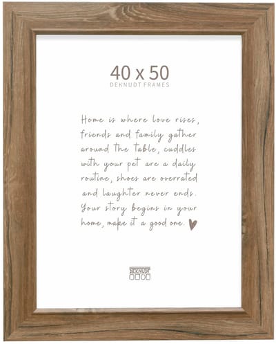 Deknudt Frames fotolijst S48SH4 - bruine houttint - breed - 40x50 cm