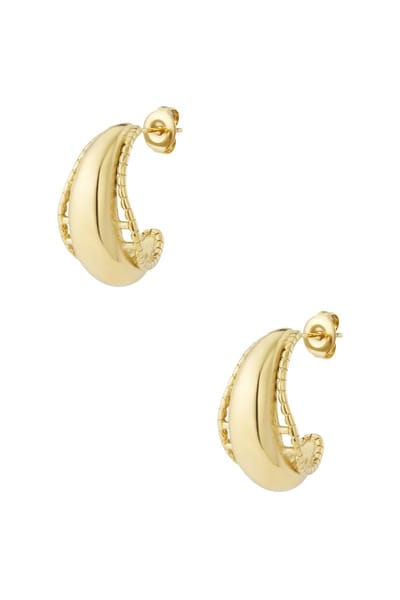 Gouden oorringen - Bohemain Style - Oorbellen van roestvrij staal, geometrisch, casual, dagelijks