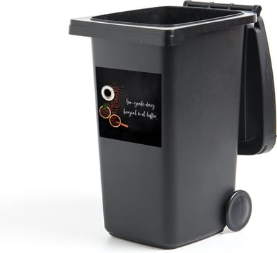 Container sticker Spreuken - Een goede dag begint met koffie - Quotes - Koffie - 40x40 cm - Kliko sticker