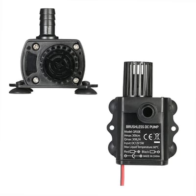 NordHaus Mini USB Waterpomp - Dompelpomp - Fonteinpomp - Stille Borstelloze Motor - 300L/H Opvoerhoogte 300 cm