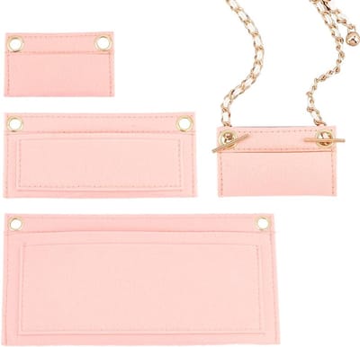 Famanu – 3 Stijlen Portemonnee Vilt Insert Organizer - Vrouwen Pouchette Conversie Kit met Grommets Oogjes voor Mini Envelop Tas Rechthoek Clutch en Sarah Wallet