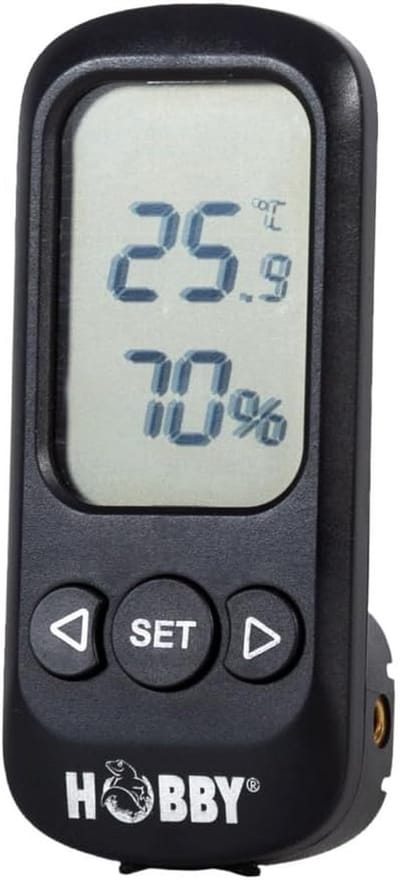 Hobby Terra Check, digitale thermometer en hygrometer, inclusief alarmfunctie voor terraria