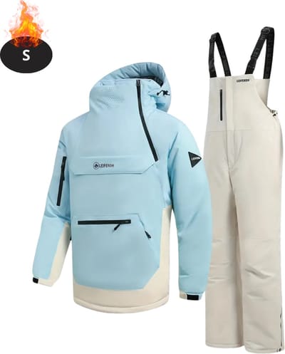Bovista Skipak - SkiBroek - Skijas - Ski Suit - Wintersport - Heren - 2-Delig - Lichtblauw - Maat S