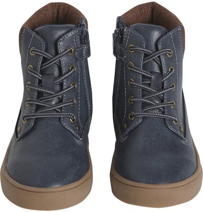 Vertbaudet Geveterde en geritste synthetische boots voor jongens