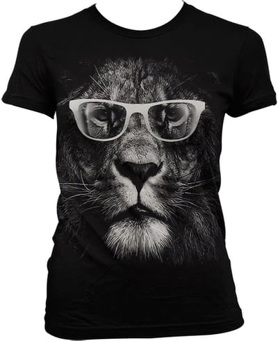 Hybris Dames Li'on -bril Girly T-shirt AB-5-19404-L5