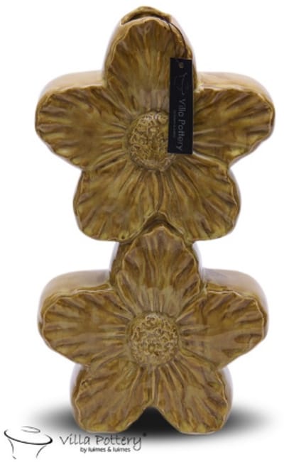 Vaas - Villa Pottery - Woondecoratie - Keramiek - Decoratie - Olivia 2_2 Green Yellow
