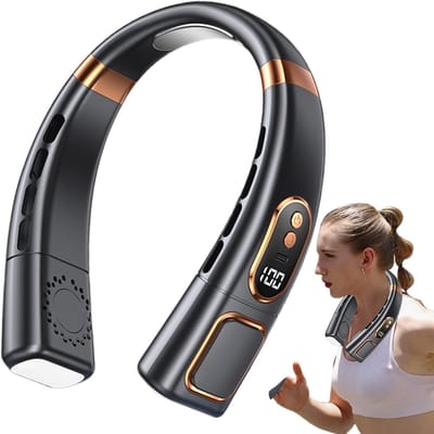 Oplaadbare Nekventilator | USB-oplaadbare Ventilatie Uitrusting - Draagbare Ventilator 5 Snelheden voor Strand Wandelen Sport Kamperen Festiviteiten Buitenactiviteiten
