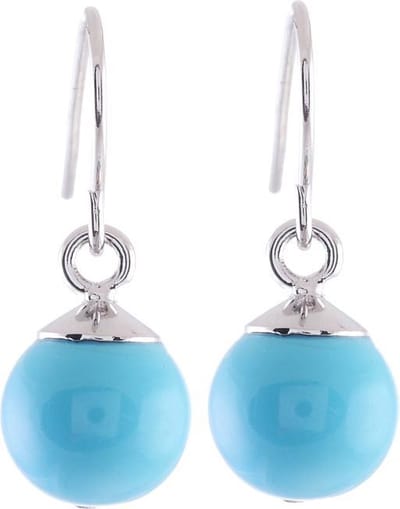 Behave - Oorhangers met turquoise kraal - Minimalistische look