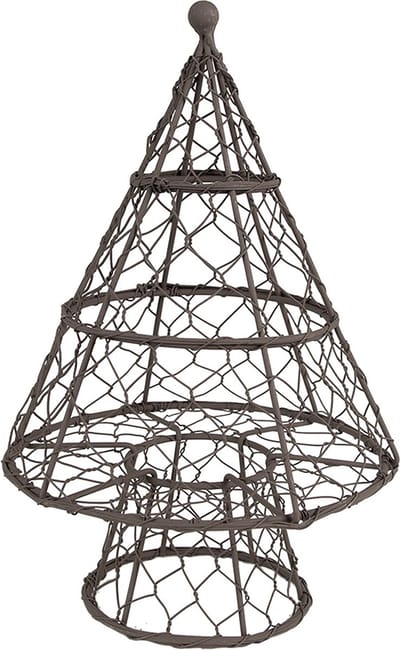 Clayre & Eef Decoratie Kerstboom Ø 21x33 cm Bruin Metaal