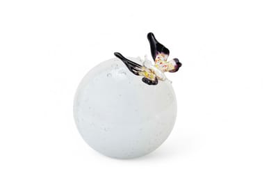 Mini urn White dust - Vlinder Urn - Kristallen urn - Handgemaakt in Europa